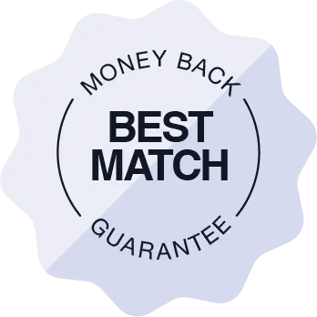 Forte best-match money-back guarantee badge